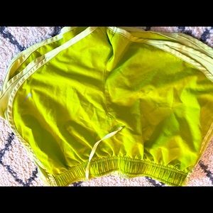 Nike lime green running shorts size large women
